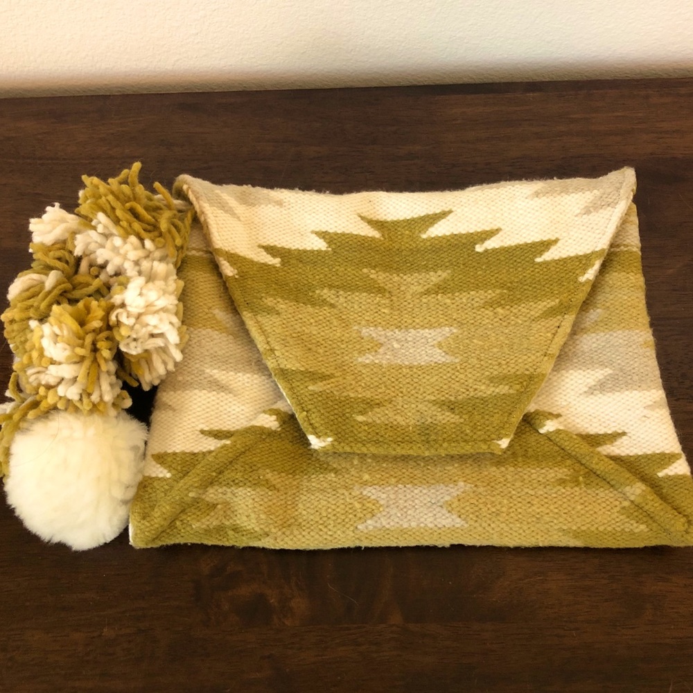 Anthropologie Envelope Woven Clutch NWOT
